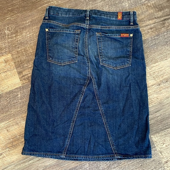 7 For All Mankind Denim Skirt 27 - Picture 2 of 3